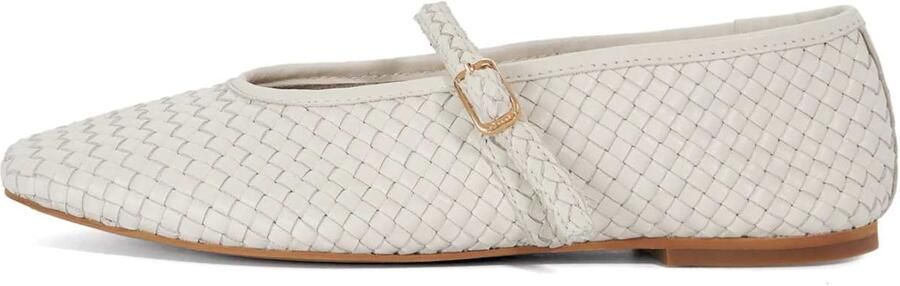 Dune LONDON Ballerina met riempjes ecru - Foto 5