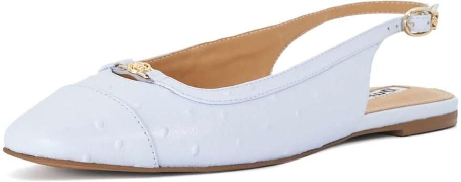 Dune LONDON Ballerina met riempjes lichtblauw