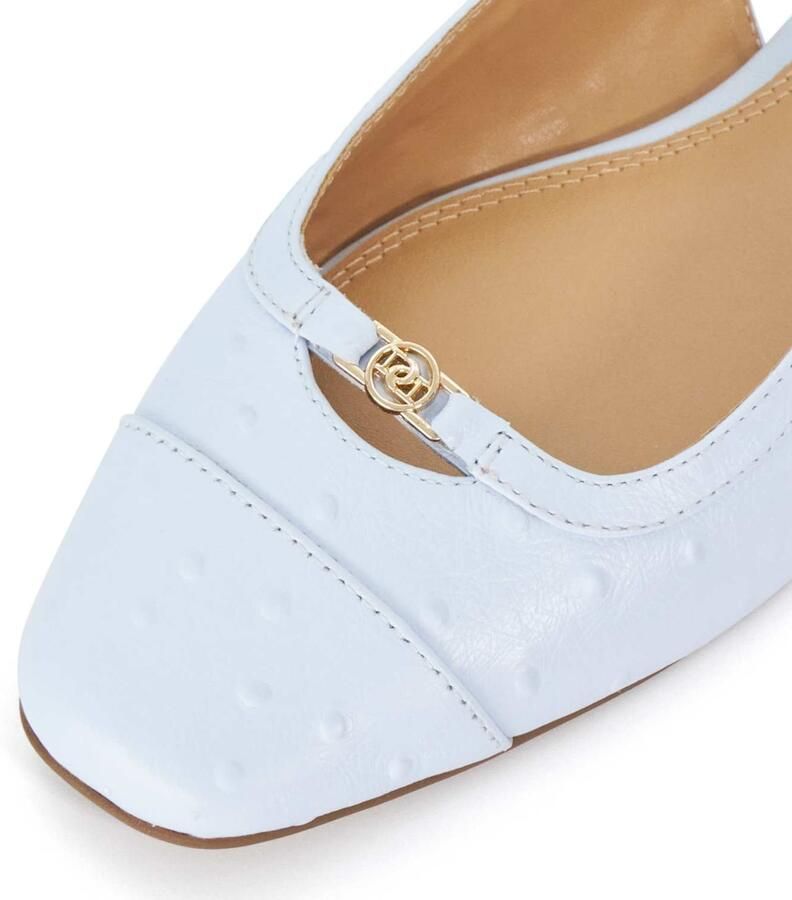 Dune LONDON Ballerina met riempjes lichtblauw - Foto 2