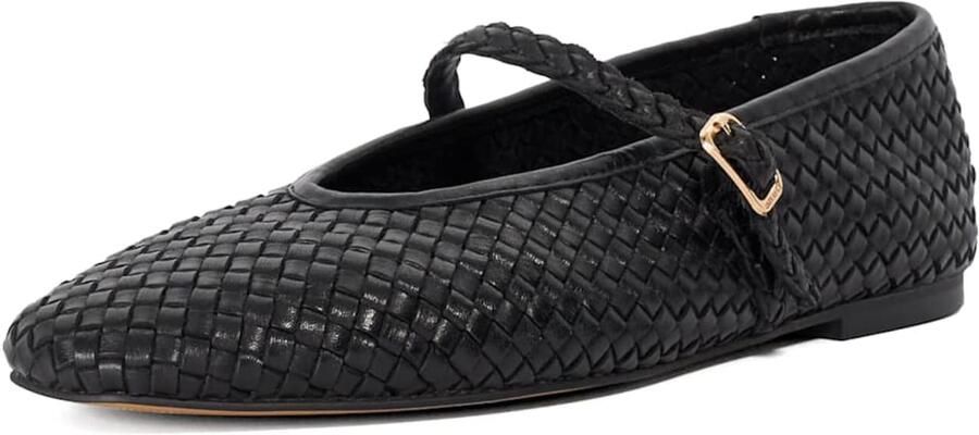 Dune LONDON Ballerina met riempjes zwart