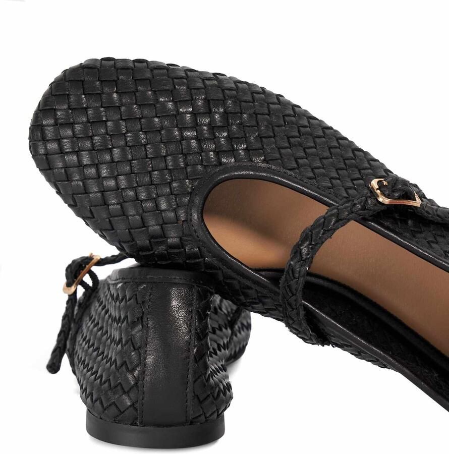 Dune LONDON Ballerina met riempjes zwart - Foto 2