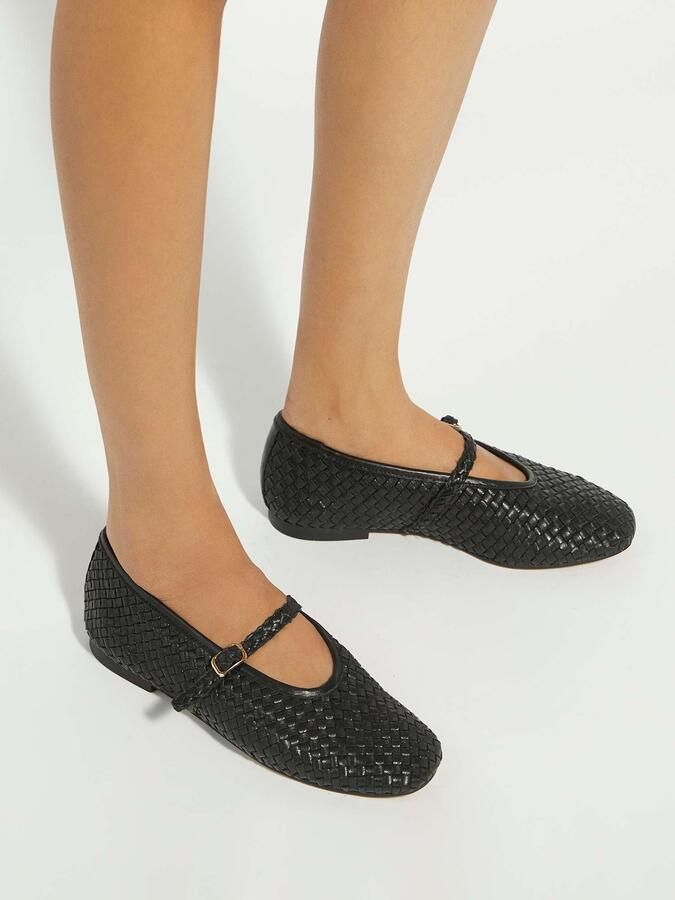 Dune LONDON Ballerina met riempjes zwart - Foto 3
