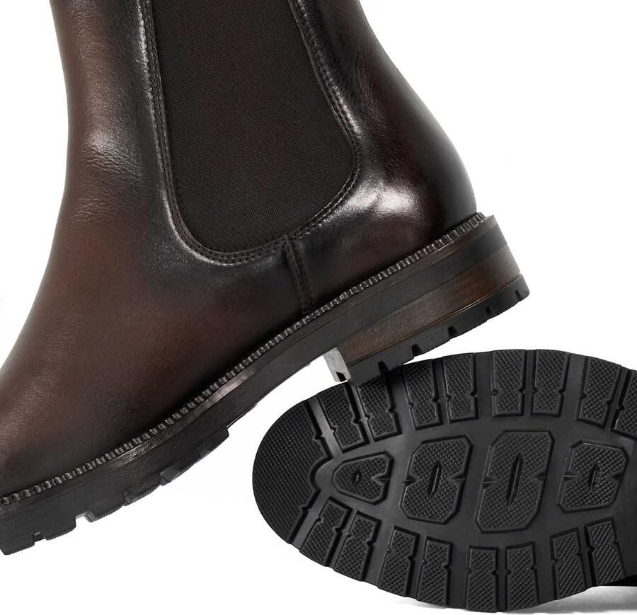 Dune LONDON Chelsea boots 'Poema' donkerbruin - Foto 2