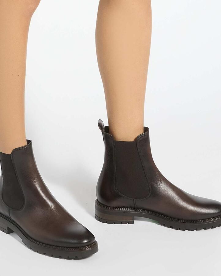 Dune LONDON Chelsea boots 'Poema' donkerbruin - Foto 4