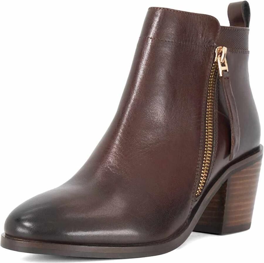 Dune LONDON Enkellaarsje 'Paicing' chocoladebruin