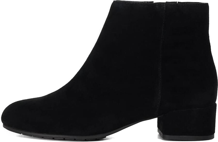 Dune London Wide Fit Pippie enkellaarsje van suède