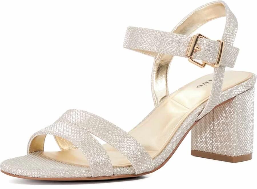 Dune LONDON Sandalen met riem zilver