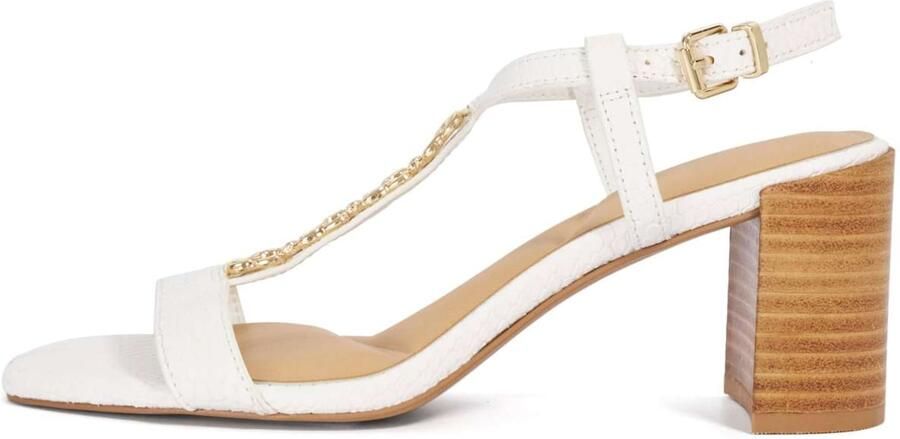 Dune LONDON Sandalen met riem 'Josina' wit - Foto 5