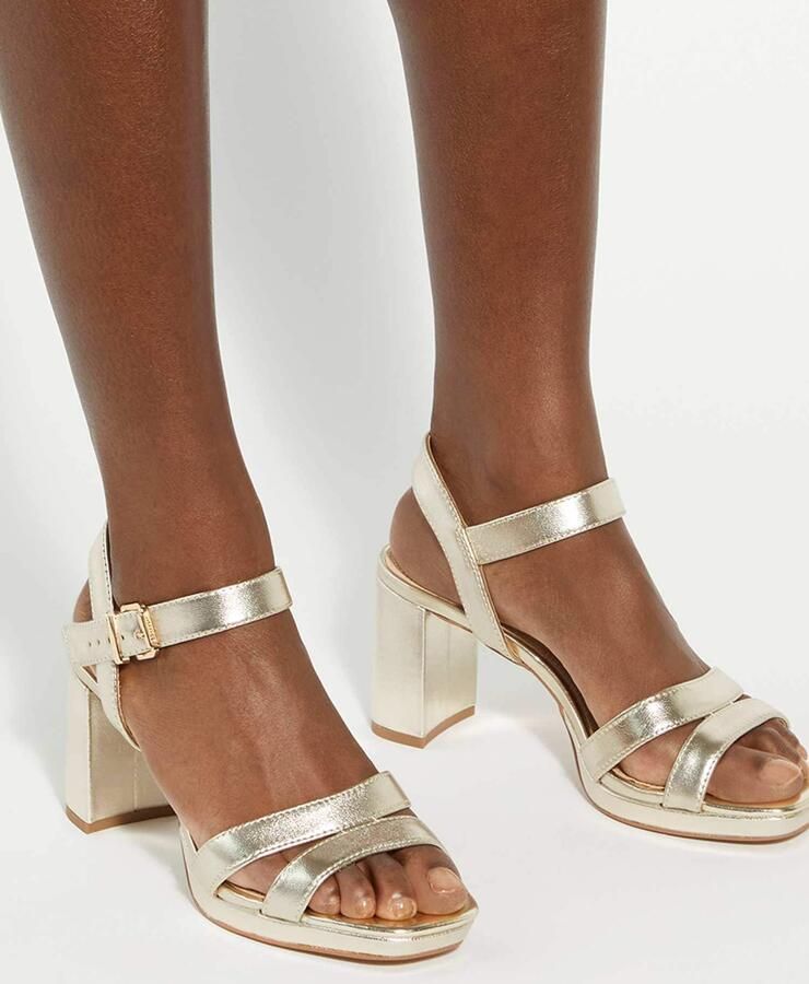 Dune LONDON Sandalen met riem 'Manifesting' goud - Foto 4