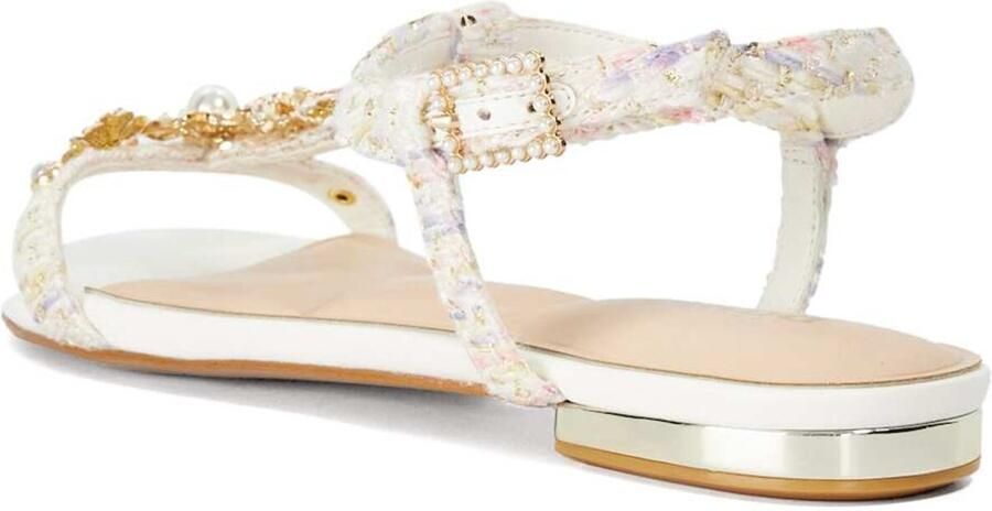 Dune LONDON Sandalen met riem 'Nature' goud wit gemêleerd - Foto 4