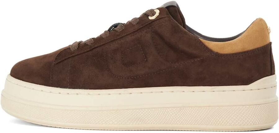 Dune LONDON Sneakers laag 'Eden' brokaat donkerbruin - Foto 4