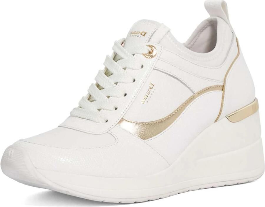Dune LONDON Sneakers laag goudgeel wit