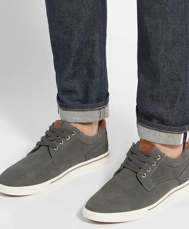 Dune LONDON Sneakers laag 'Tommus' bruin donkergrijs - Foto 3