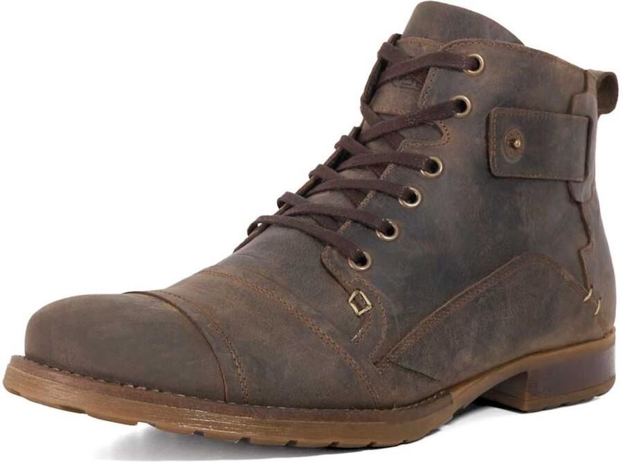 Dune LONDON Veterboots 'Simon' donkerbruin