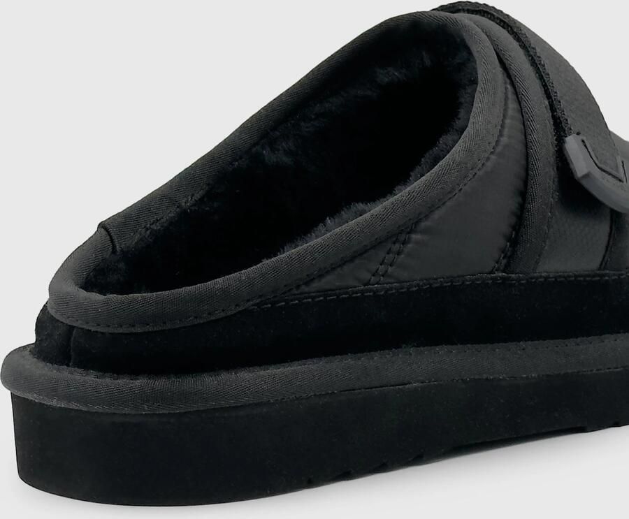 DUTCH'D Luxe pantoffel + Gratis sokken! Unisex Sloffen Muiltjes instappers Designer Ease Mule zwart Echt wol! Heerlijk warm - Foto 4
