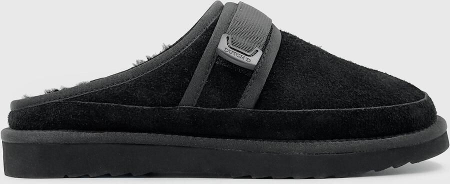 DUTCH'D Luxe pantoffel + Gratis sokken! + Gratis sokken! Sloffen Designer- Ease Mule Suede zwart Echt wol! Heerlijk warm - Foto 7