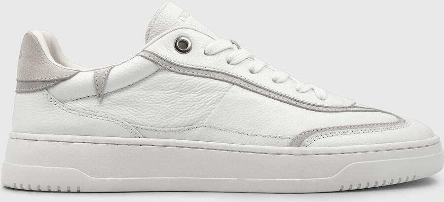 DUTCH'D Sneaker Heren Sneaker + 2 Pack Sokken Designer merk Wit Grijs Luxe Leer Model Fuse - Foto 6