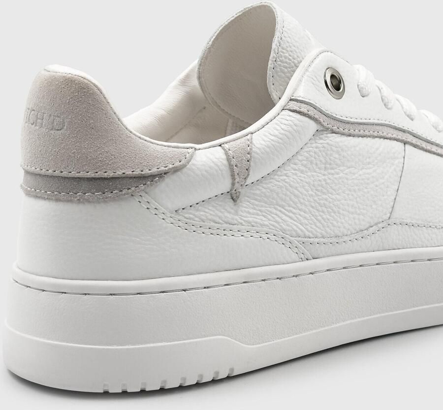 DUTCH'D Sneaker Heren Sneaker + 2 Pack Sokken Designer merk Wit Grijs Luxe Leer Model Fuse - Foto 2