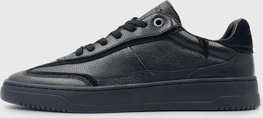 DUTCH'D Sneaker Heren Sneaker + 2 Pack Sokken Designer merk Zwart Luxe Leer Model Fuse