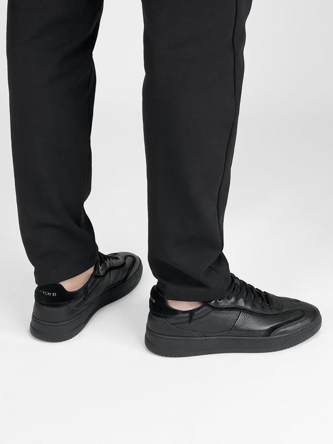 DUTCH'D Sneaker Heren Sneaker + 2 Pack Sokken Designer merk Zwart Luxe Leer Model Fuse - Foto 3
