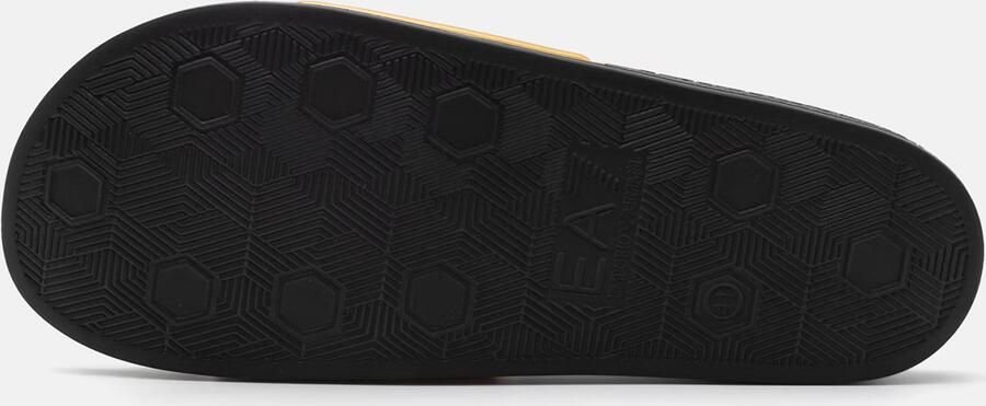 Ea7 Emporio Armani Teenslippers Visibility Logo Slides Shiny Gold Black - Foto 8