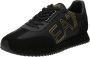 Emporio Ar i EA7 Zwarte Casual Textiel Sneakers met 3cm Rubberen Zool Black - Thumbnail 5