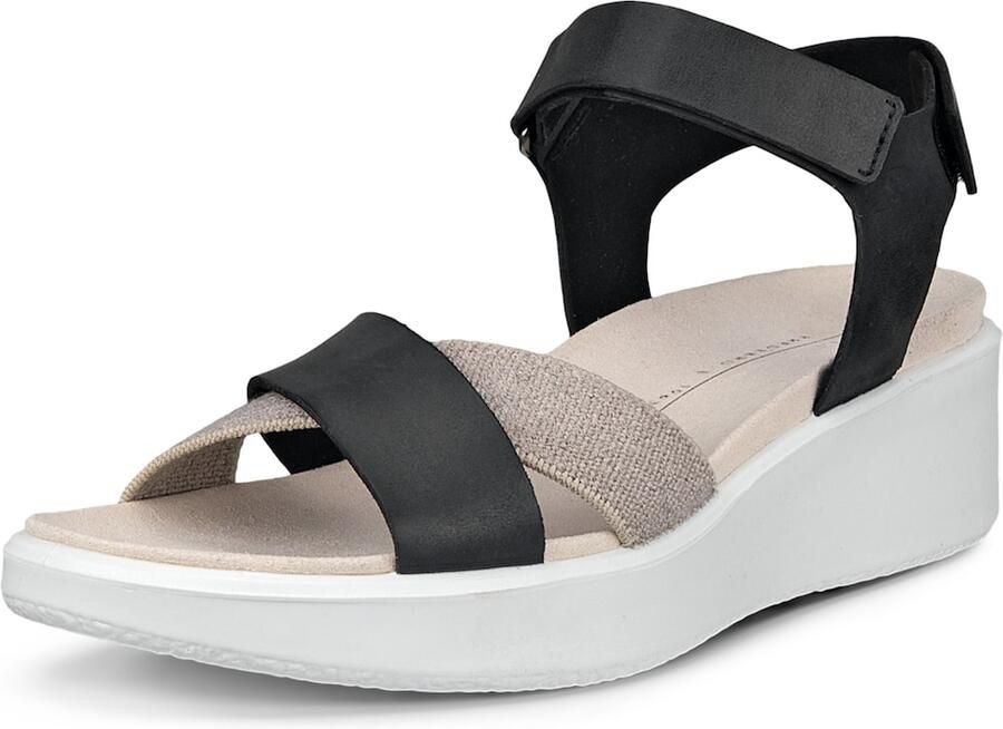 ECCO Sandalen met riem 'FLOWT WEDGE LX' beige zwart