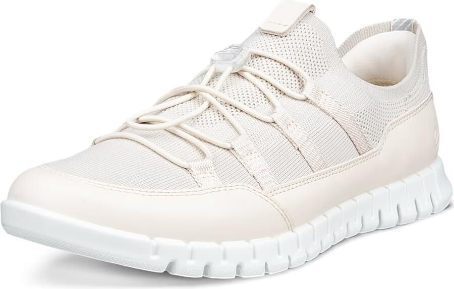 ECCO Gruuv Lite W Limestone leren dames sneakers beige Uitneembare zool - Foto 5