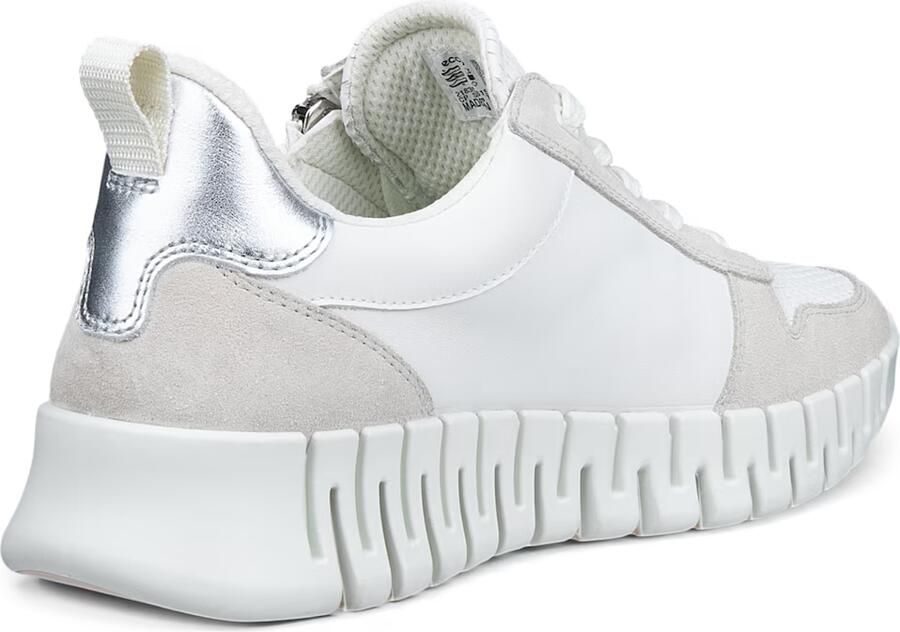ECCO Gruuv Side Zip Sneakers wit Leer Dames - Foto 8