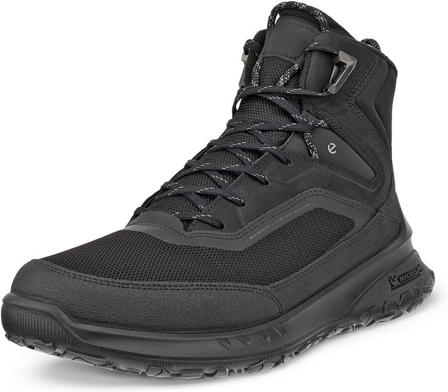ECCO ULT-TRN Mid Leather Winterschoenen grijs zwart