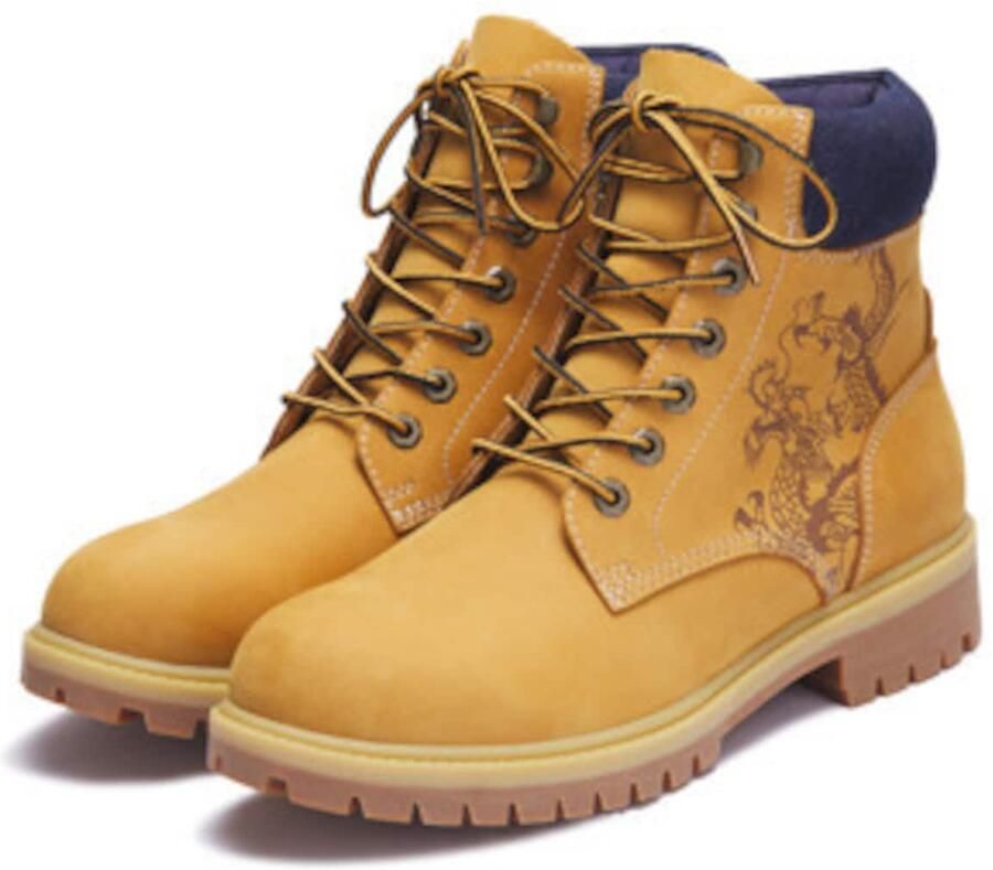Ed Hardy Veterboots 'Dancing Dragon' navy chocoladebruin pueblo - Foto 3