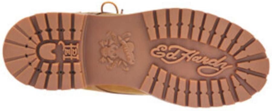 Ed Hardy Veterboots 'Dancing Dragon' navy chocoladebruin pueblo - Foto 6