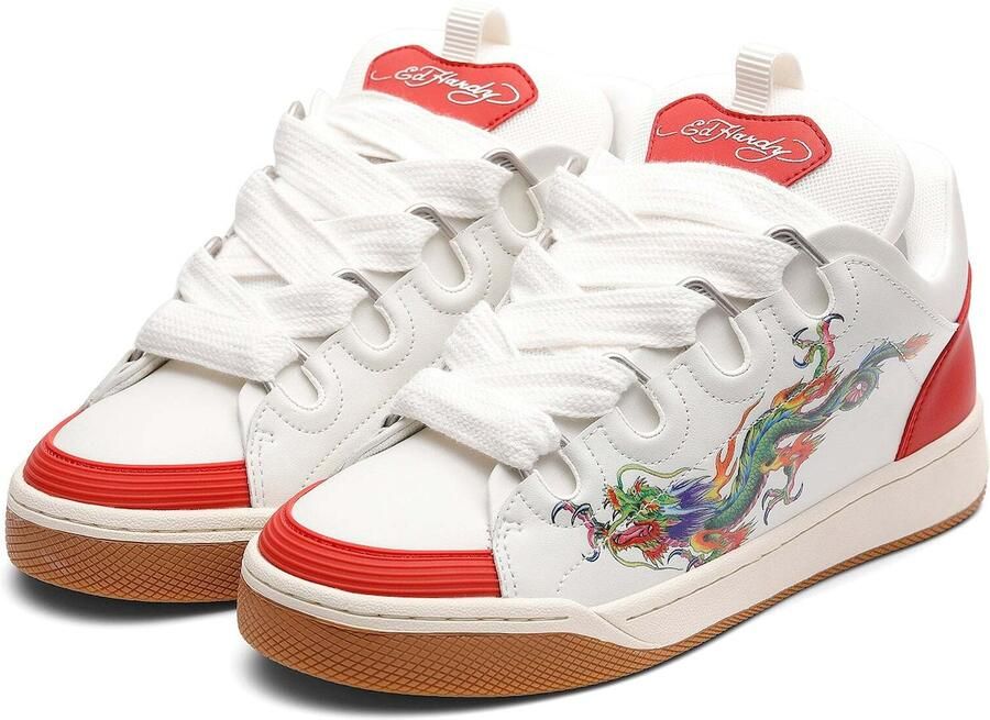 Ed Hardy Sneakers laag blauw groen rood wit - Foto 3