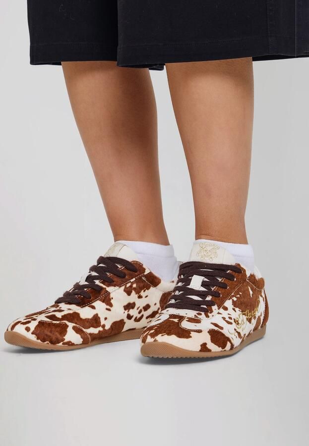 Ed Hardy Sneakers laag bruin goud wit - Foto 4