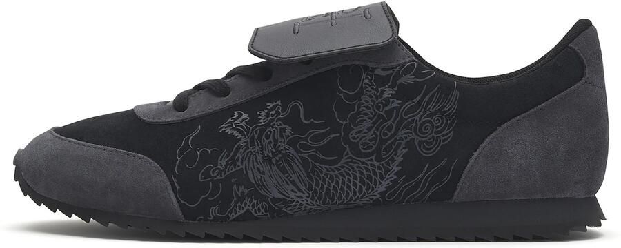 Ed Hardy Sneakers laag 'Crawling Dragon' zwart