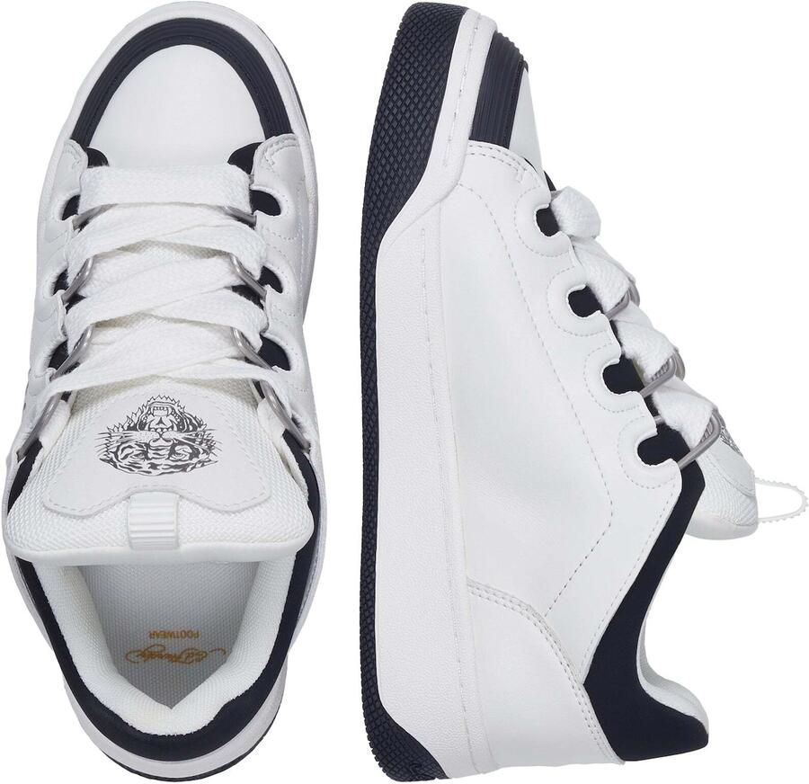 Ed Hardy Sneakers laag 'Flaming Skull' navy wit - Foto 2