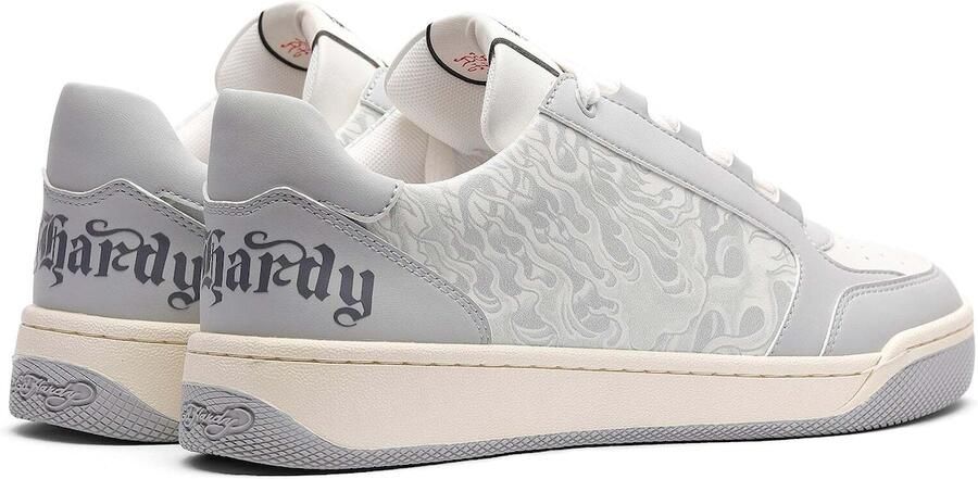 Ed Hardy Sneakers laag 'Flammen' lichtgrijs zwart wit - Foto 4