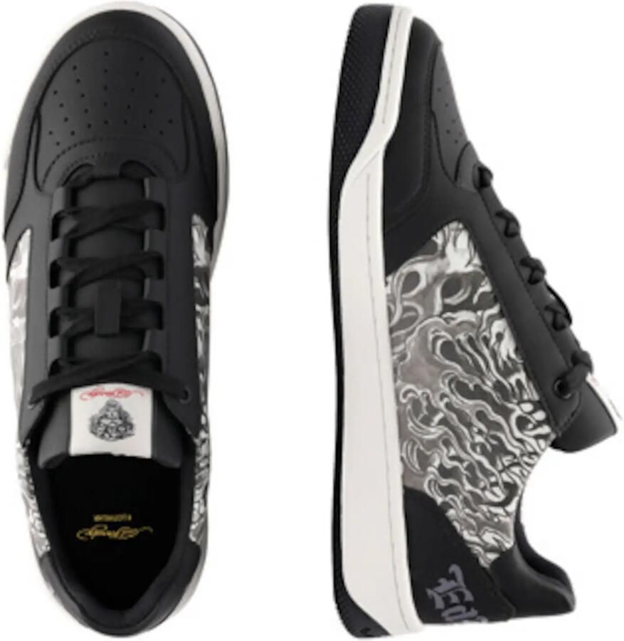 Ed Hardy Sneakers laag 'Flammen' zwart wit - Foto 2