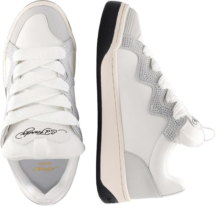 Ed Hardy Sneakers laag grijs wit - Foto 2