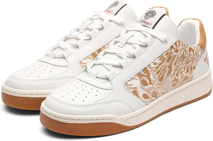 Ed Hardy Sneakers laag oranje wit - Foto 3