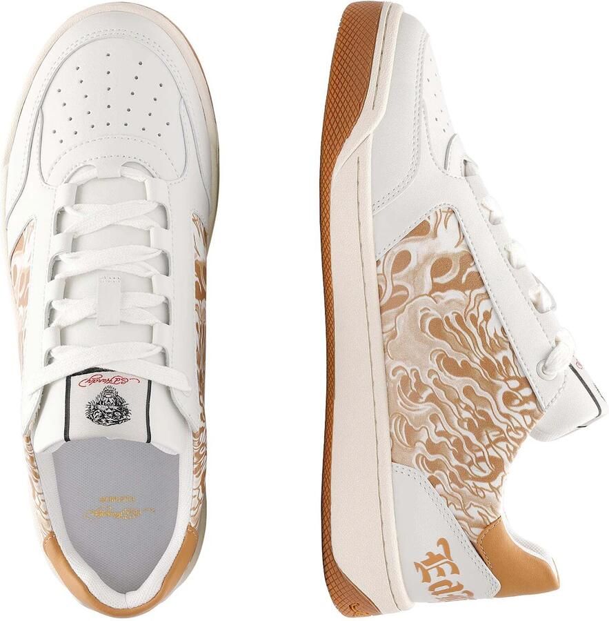 Ed Hardy Sneakers laag oranje wit - Foto 2