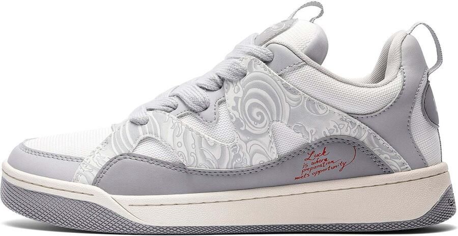Ed Hardy Sneakers laag sand grijs donkerrood