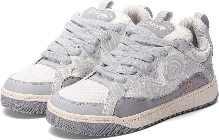 Ed Hardy Sneakers laag sand grijs donkerrood - Foto 3