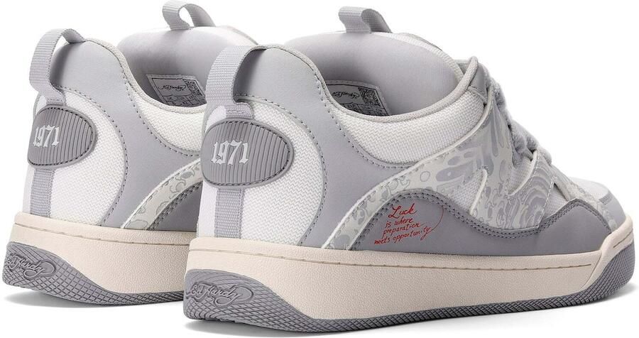 Ed Hardy Sneakers laag sand grijs donkerrood - Foto 4