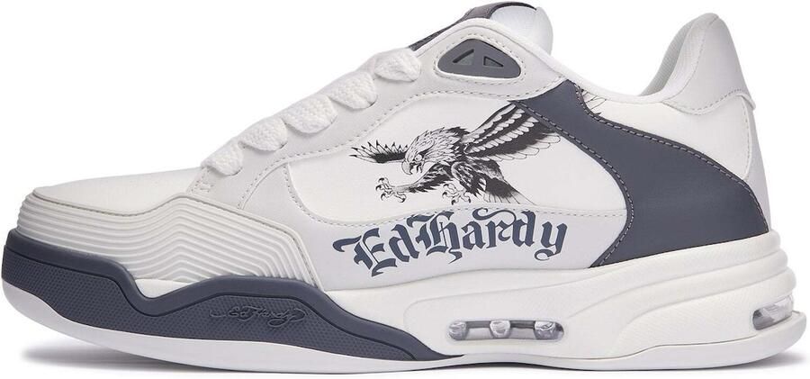 Ed Hardy Sneakers laag 'Soaring Eagle' grijs antraciet wit