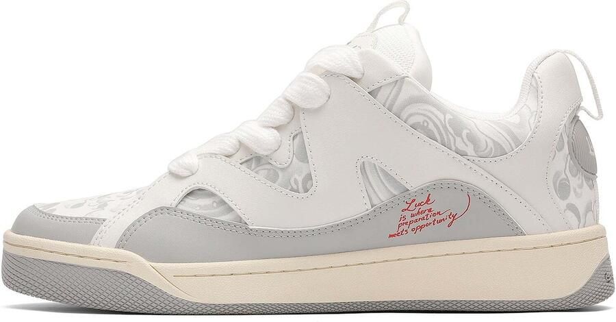 Ed Hardy Sneakers laag 'Wave Over' grijs rood wit