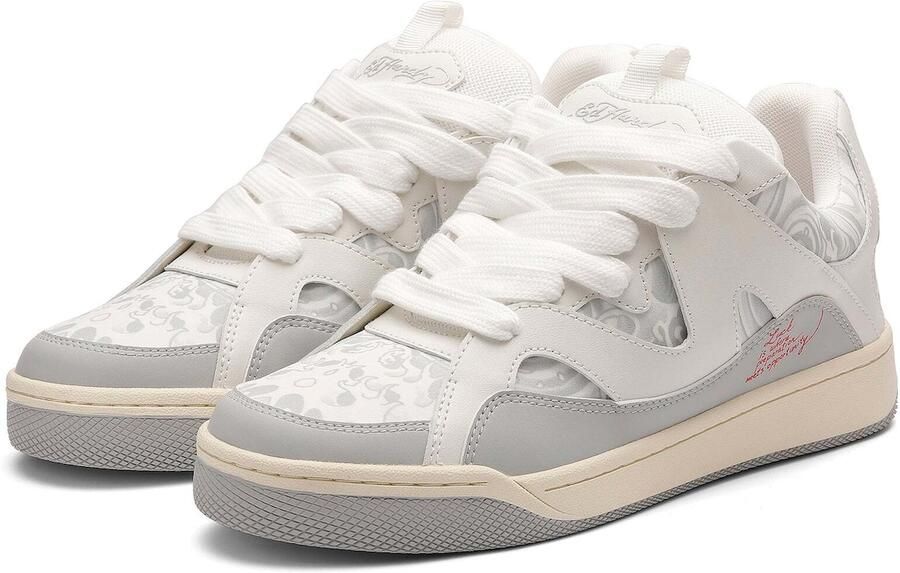Ed Hardy Sneakers laag 'Wave Over' grijs rood wit - Foto 3