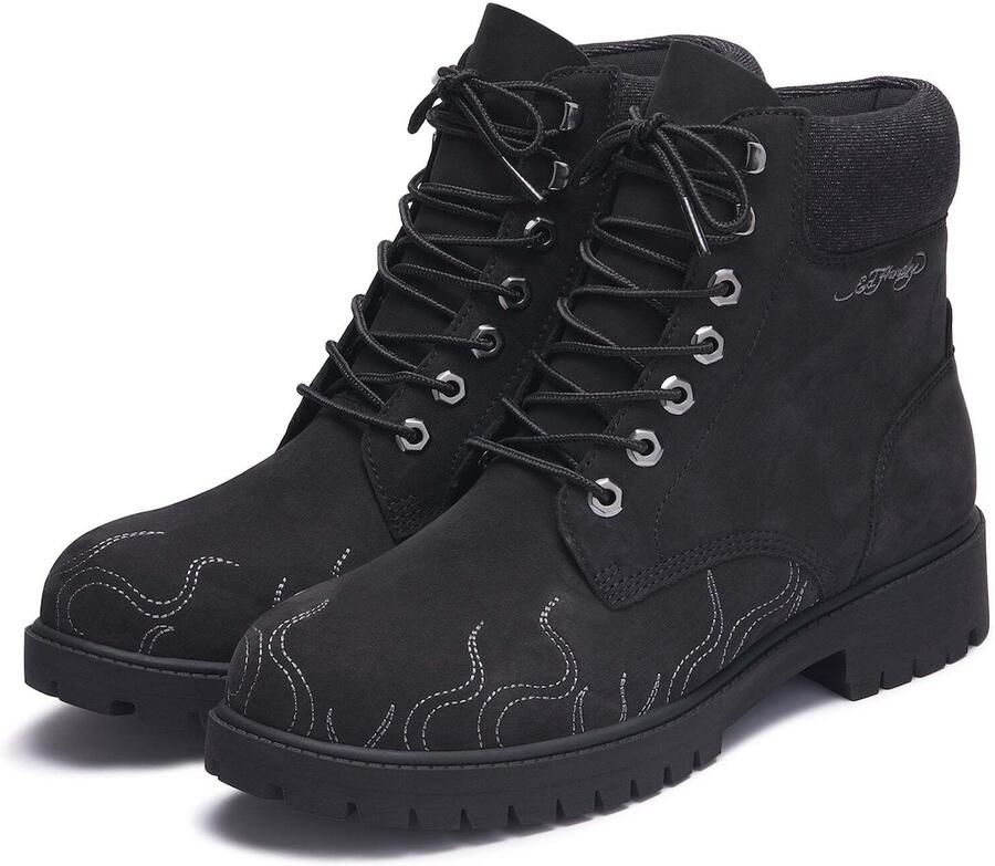 Ed Hardy Veterboots 'Flamme' zwart - Foto 3