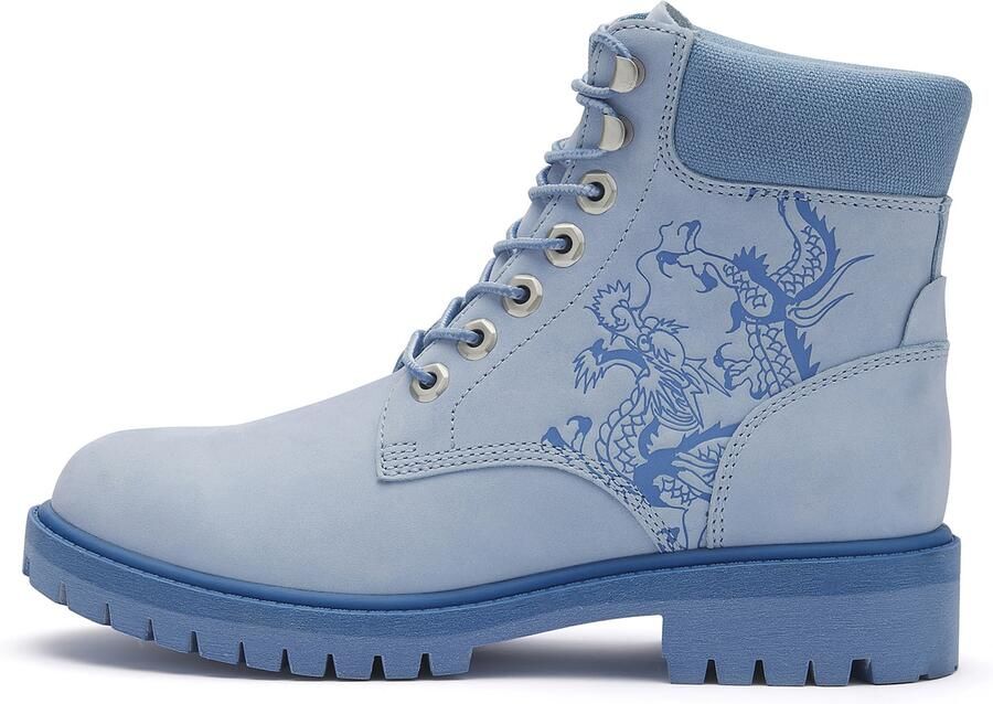 Ed Hardy Veterlaarsjes 'Dancing Dragon' blauw lichtblauw