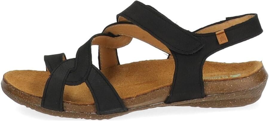 El Naturalista Zwarte leren sandalen met klittenbandsluiting - Foto 6
